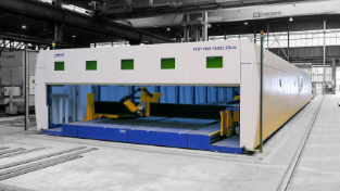 CNC-Laserschneidanlage zur Bearbeitung von Bauteilen CNC-Laserschneidanlage zur Bearbeitung von Bauteilen
