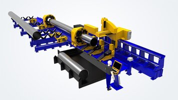 Materialhandling für besonders große Rohre