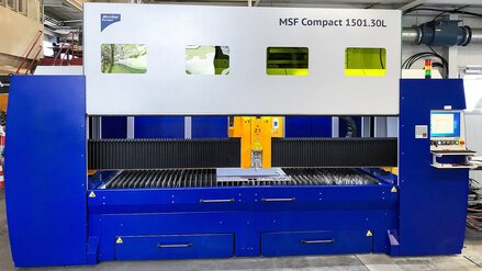 MSF Compact: 2D-Faserlaser mit einer Bearbeitungsfläche von 1.500 x 3.000 mm