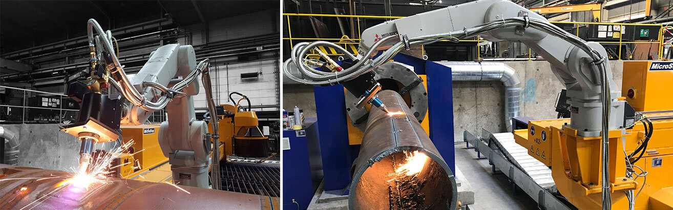 Pipe cutting with robot technology from MicroStep